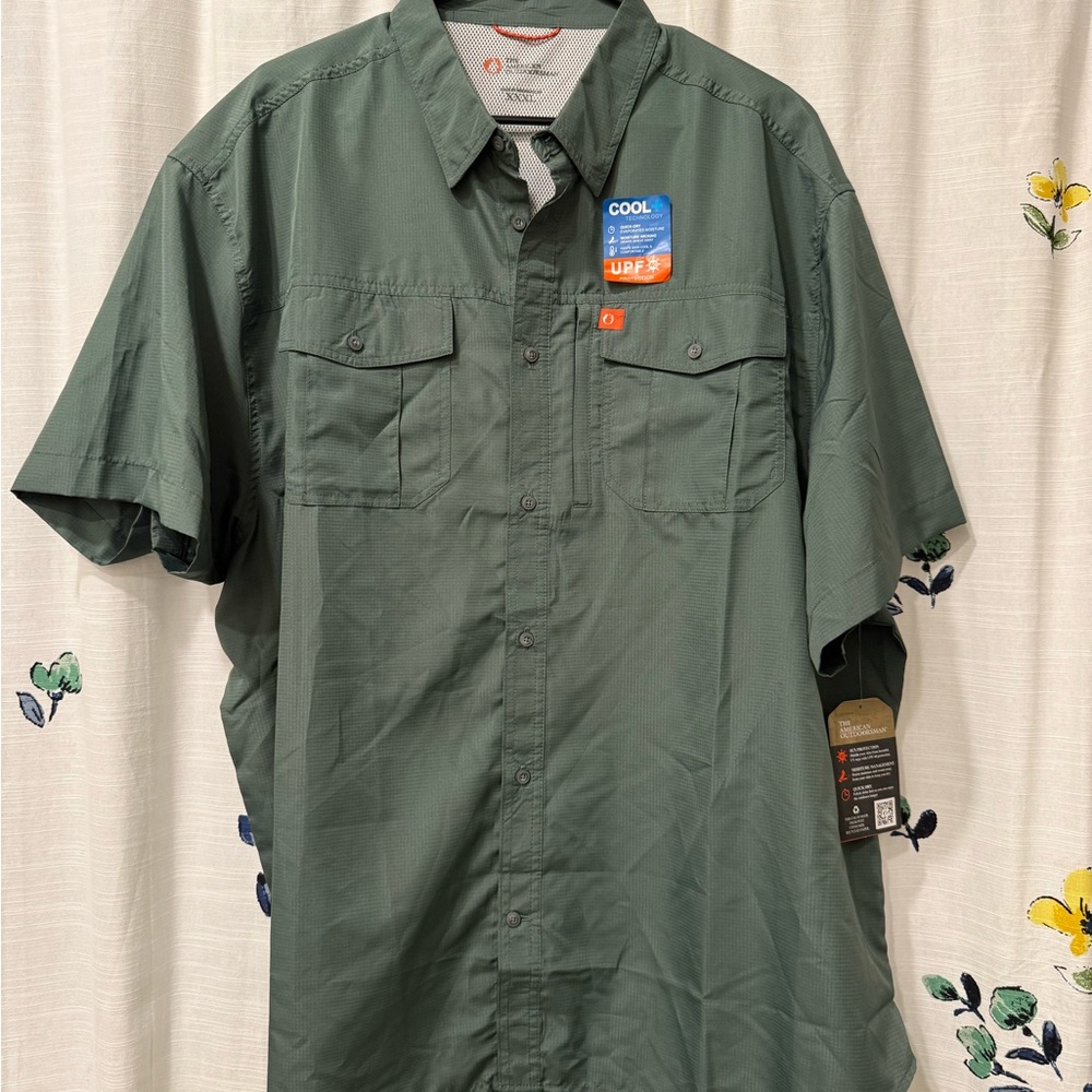 Olive Green Men's Short Sleeve Shirt